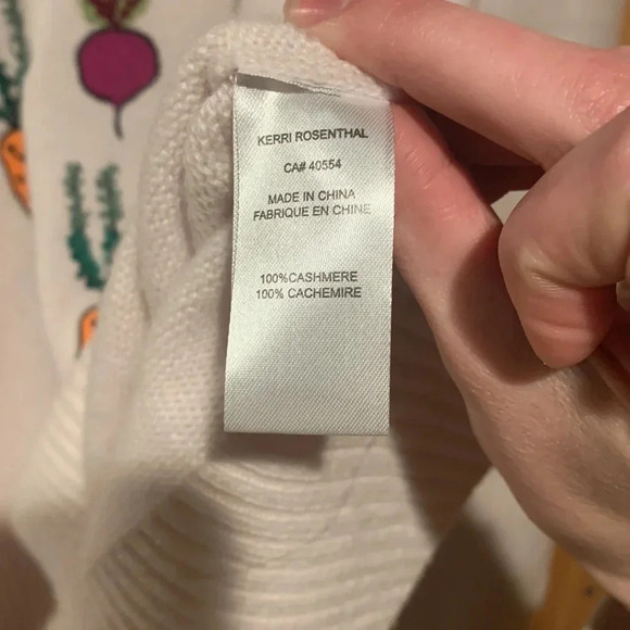 KERRI ROSENTHAL good roots vegetable cashmere sweater - Picture 4 of 8